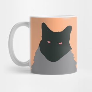 Maine Coon Cat Abstract with Peach Fuzz Background Mug